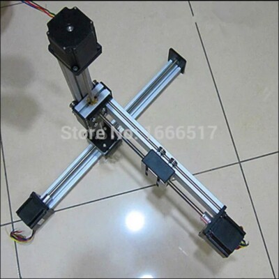 Stepper Motor Sliding Table 3-axis Guideway with Motor T-screw Moving Platforms