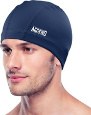 Gorro de nataci n de tela, capa impermeable de silicona - Gorro de nataci n de t