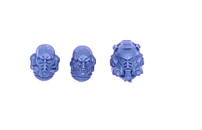 40K Space Marines Captain In Gravis Armour Heads