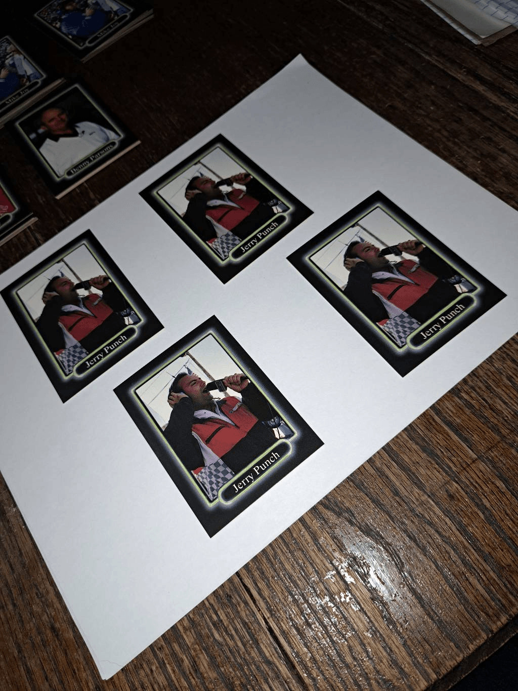 Vintage Lot 4 1990 JR Maxx Jerry Punch Sportscaster Trading Card #157