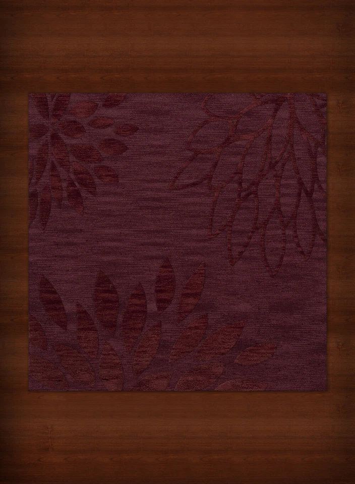 Red Transitional Leaves Petals Area Rug Floral DV17 - Image 2 of 2