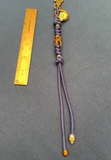 Paracord keychain. bag, purse, backpack, jacket zipper pull. Dental Tooth Skull