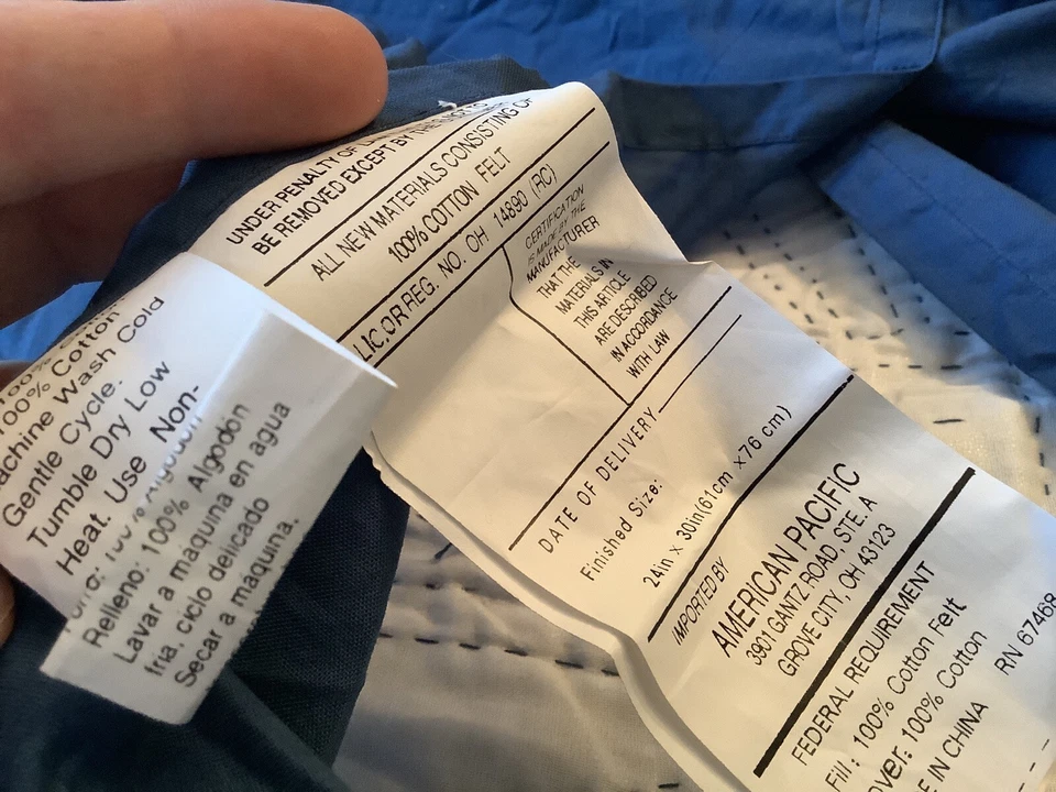 "Par de fundas de almohada acolchadas modernas azul/púrpura motivo amanecer 24""X30""" Foto 4 de 4