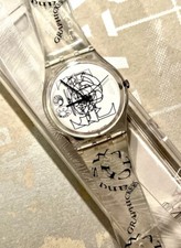 New Vintage 1995 GK208 Graphhickers Artist Special Swatch Watch 34mm Gents