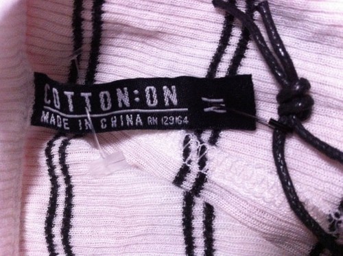 COTTON ON WHITE/BLACK STRIPE HIGH NECK DRESS SIZE: M BNWT - Picture 4 of 4