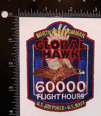 USAF USN Grumman RQ-4 Global Hawk 60,000 Flight Hours Patch