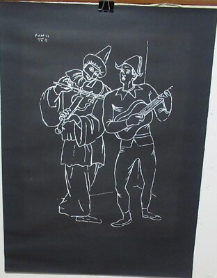 PABLO PICASSO TWO MAN BAND OLD ORIGINAL SILKSCREEN ON PAPER | eBay