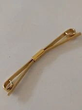 Collar Bar Clip Gold Toned Classic