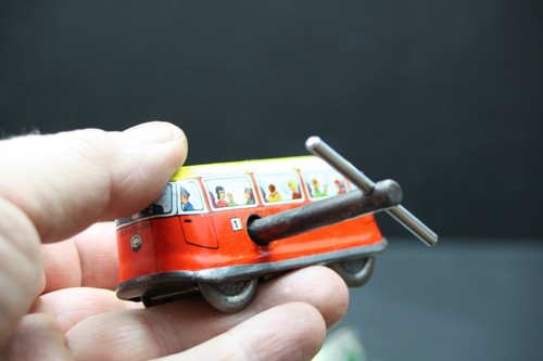 Vintage 1953 Ohio Art Tin Lithograph "Alpine Station" WIND-UP TRACK TOY w/Bus - Picture 15 of 24