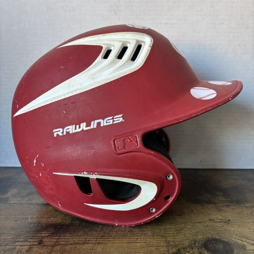 Rawlings R16J-R1 Flat Red & White Batting Helmet Youth 6 3/8 - 7 1/8 - Picture 4 of 14