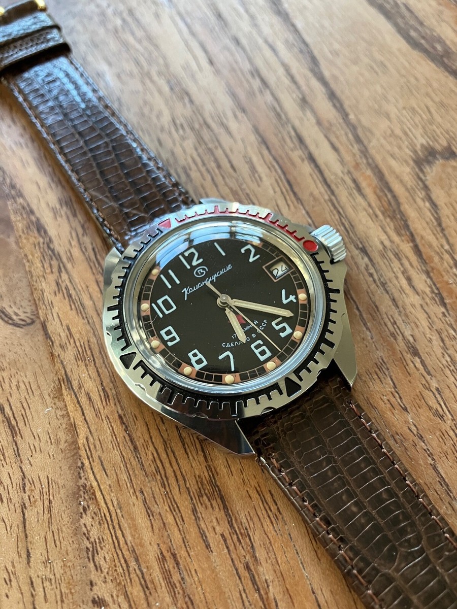 デッド Vintage ロシア ボストーク Vostok Boctok cccp Vintage VOSTOK BOCTOK Amphibian Men's Watch. 17 Jewels 200m