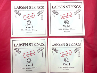 4 x  100% Authentic Larsen Viola A Strings 4/4 Regular Version Loop