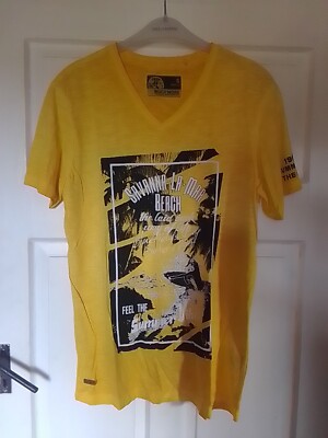 T-Shirt  Gr.S.  Savanna La Mar  gelb schwarz von Much More