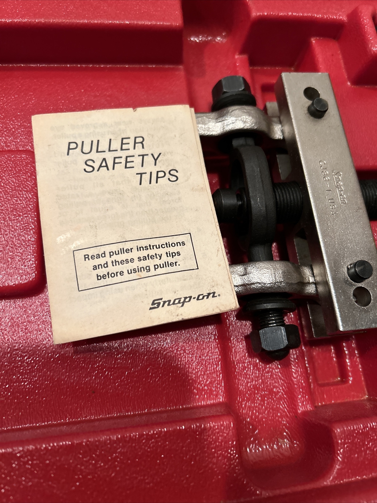 Vtg Snapon Bolt CJ2002 Gear Puller Set Made in USA with Box Brand New