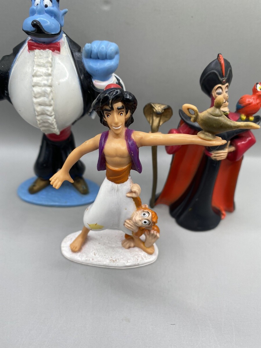 1992 Aladdin & Lamp - Abu - Genie - Jafar - Lago - Mattel PVC
