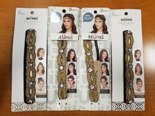 4 Pack: Scunci Skinny Elegant Gold Embellished Headwrap 1739 R8P8a