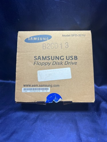 SAMSUNG Model SFD-321U/EP Blue External USB Floppy Disk Drive FDD. new in box - Picture 1 of 5