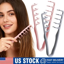 USA Wide Tooth Hair Comb Wide Tooth Comb For Curly Hair Roots Volumizing 