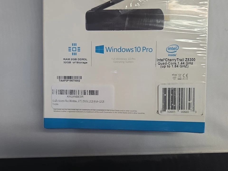 Azulle Access Plus Windows 10 Pro Mini PC Stick, Intel Z8300 Quad Core, 2gb 32gb - Image 2 of 2