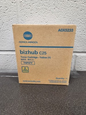 Genuine Konica Minolta A0X5233  TNP-27Y TNP27Y Toner Cartridge Yellow BizHub C25