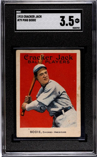 Ping Bodie #79 1915 Cracker Jack card