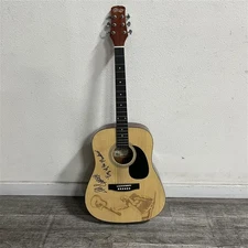 WWE TNA JEFF JARRETT AUTOGRAPHED FULL SIZE GUITAR SIGNED “KING OF THE MOUNTAIN”