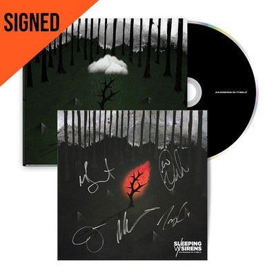 SLEEPING WITH SIRENS - An Ending In Itself Green Cover CD SIGNED Insert SHIPPED