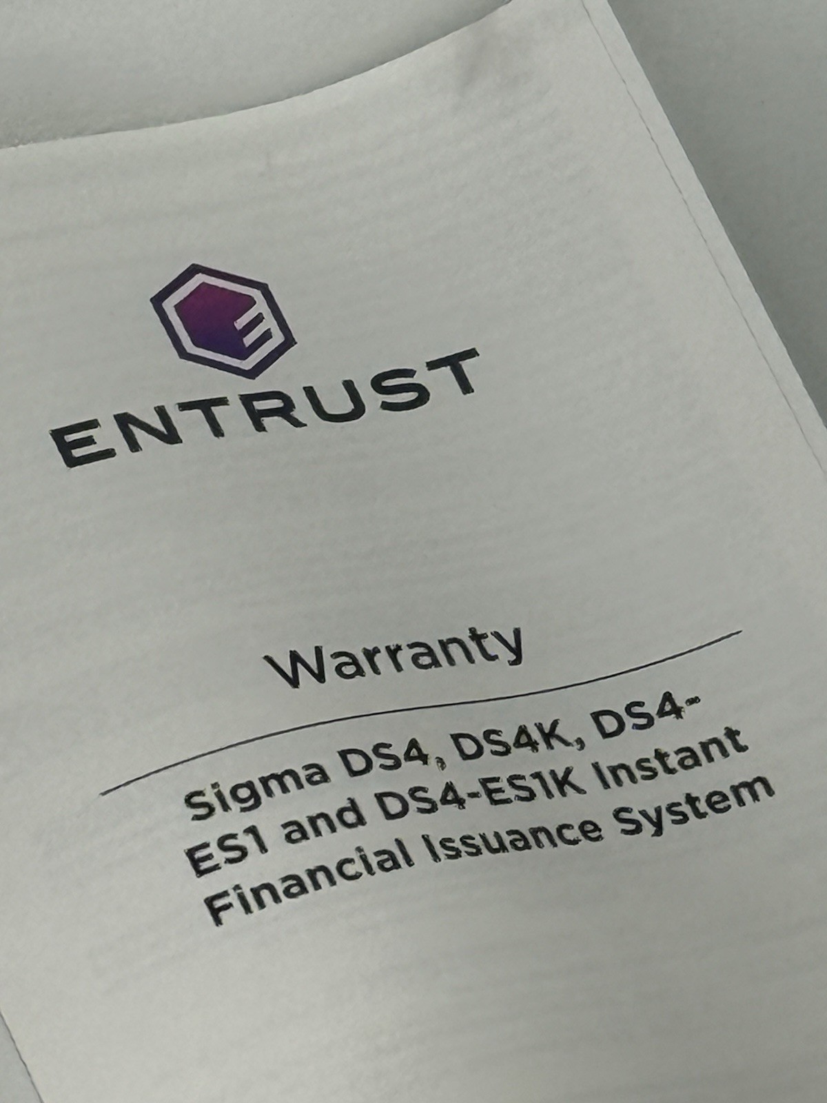 Entrust Sigma DS4 Financial Card Instant Issuance Printer