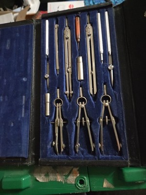 Charvoz Vintage Drafting Tool Drawing Set Kit