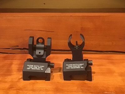 #ad USA Troy Industries Battlesights Cage Code 3EZ11 folding flip up iron sights $149.00