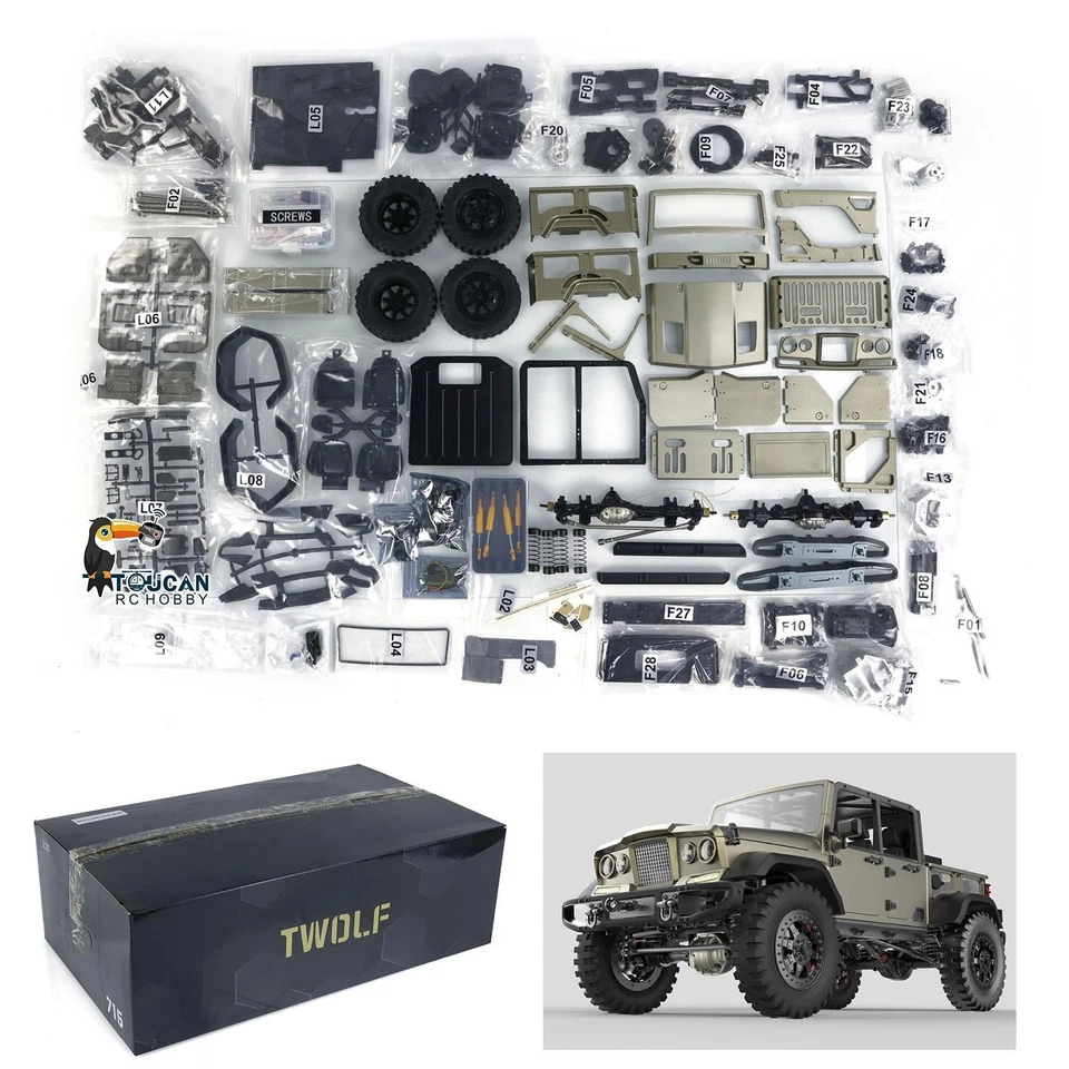 TWOLF 1:10 TW-715 RC Off-road Vehicles Full Metal CNC Crawler Car Model - Image 2 of 4