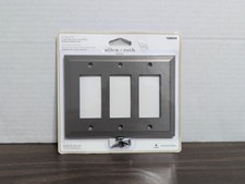 Allen Roth Brushed Nickel Indoor Decorator Wall Plate