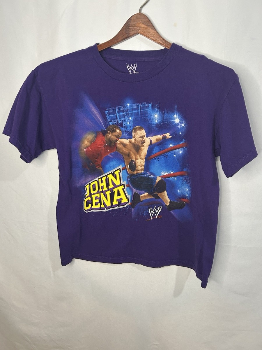 WWE 2011 Kids Purple Short Sleeve John Cena Wrestle T Shirt Kids 