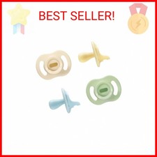 Tommee Tippee Ultra-Light StayPut Pacifier, One-Piece Silicone Design, 0-6m, 4 P