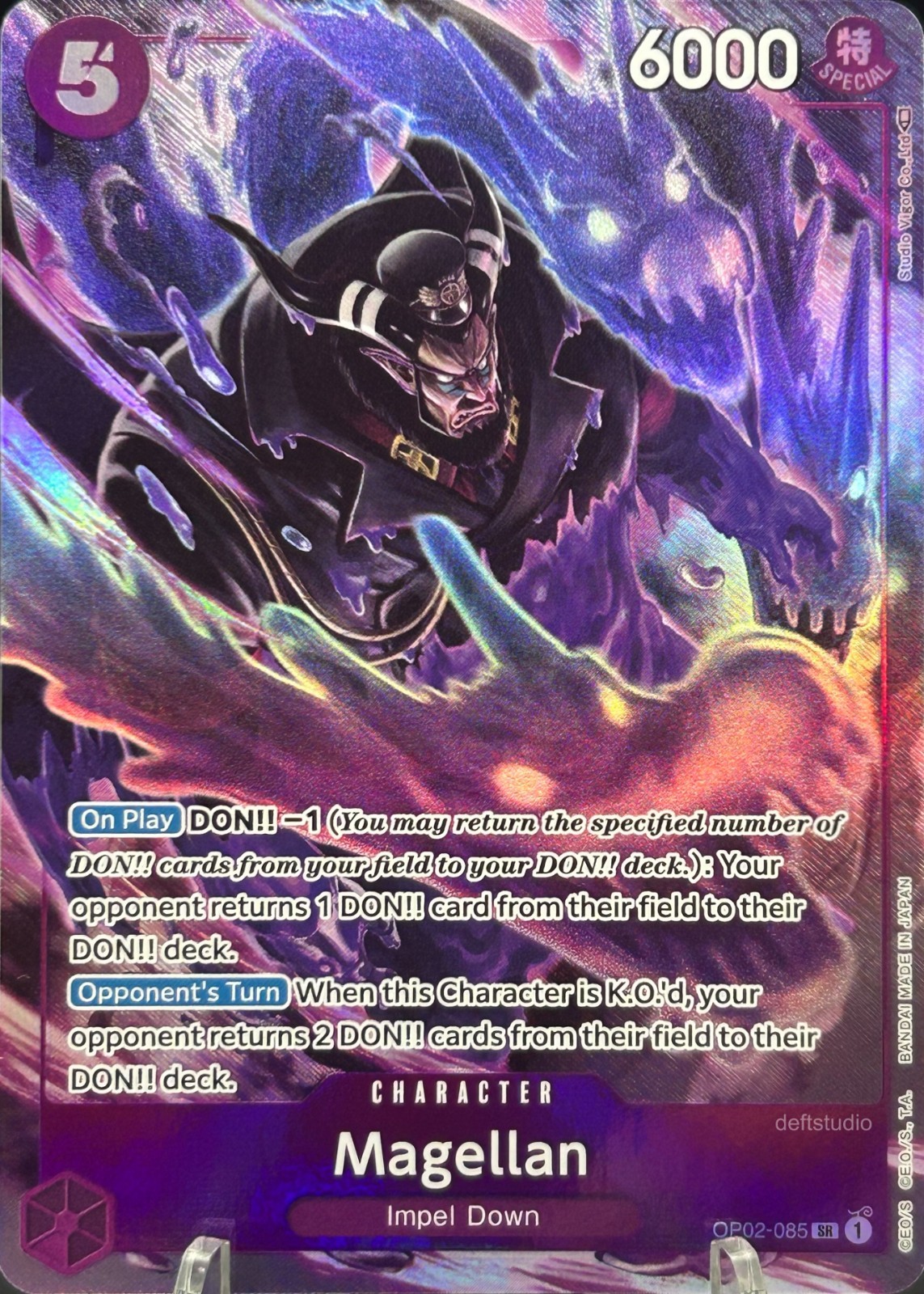 • Magellan • OP02-085 Alt Art Holo Paramount War One Piece TCG NM