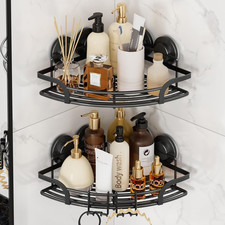 Powerful Suction Cup Corner Shower Caddy 2 Pack, Stainless Steel Rustproof Showe