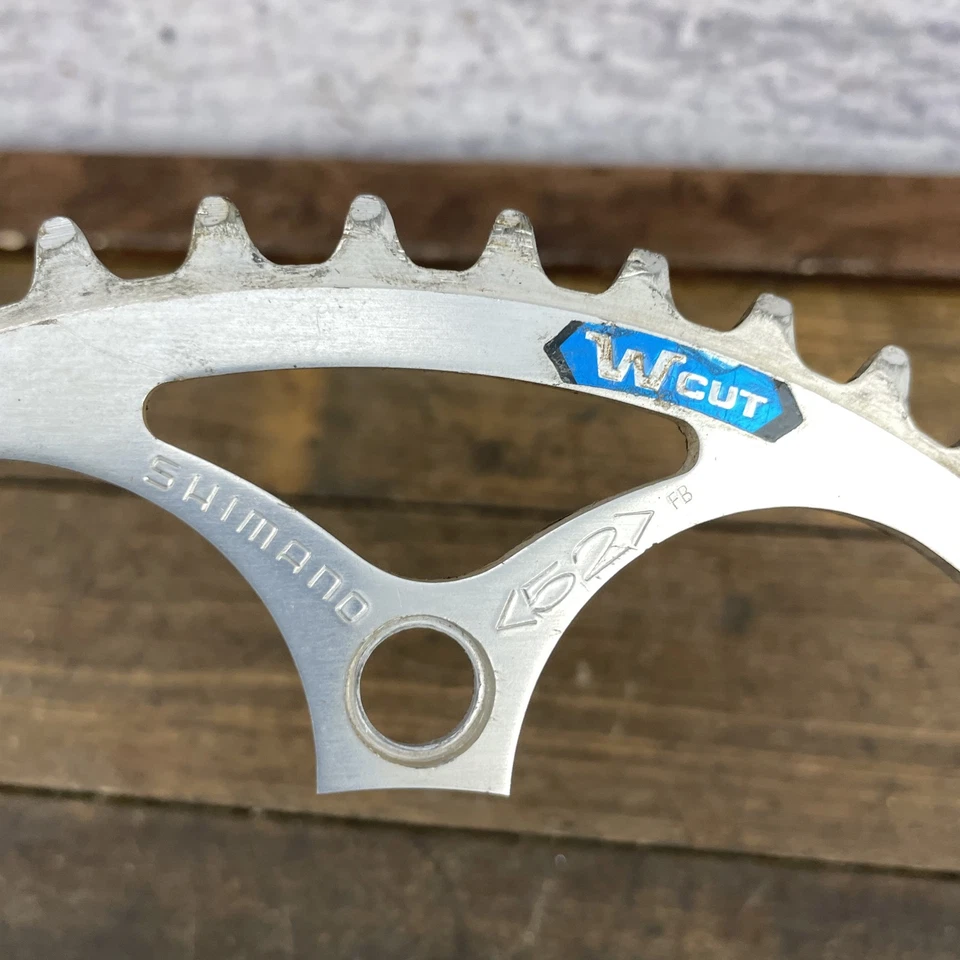 Vintage Shimano 52T Chainring 130 BCD W Cut Japan Road 600 Dura Ace - Image 2 of 4