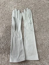 Vintage Hansen Complexion Gloves Ivory Elbow Length Size 6 NOS w Tags 1960s