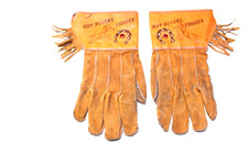1950's ROY ROGERS  TRIGGER LEATHER CLOVES W/FRINGE