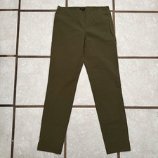 Theory Slim Ankle Pants Women  s Size 0 Green New Stretch High Rise Tapered
