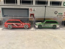 Hot Wheels BMW M3 Wagon Red Green Lot Of 2 Real Riders Swap