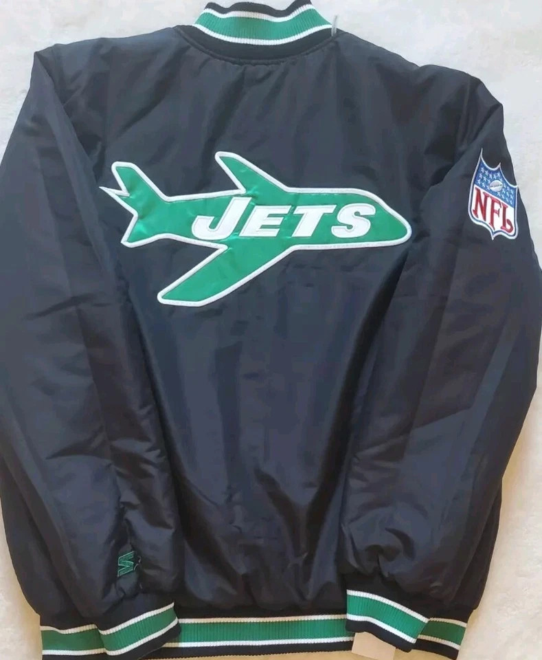 New York Jets Reversible Starter Jacket Full Snap -GANG GREEN- Sz