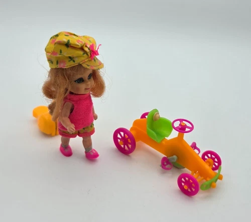 Mattel Liddle Kiddle SKEDIDDLE ANNABELLE AUTODIDDLE DOLL walks CAR HAT
