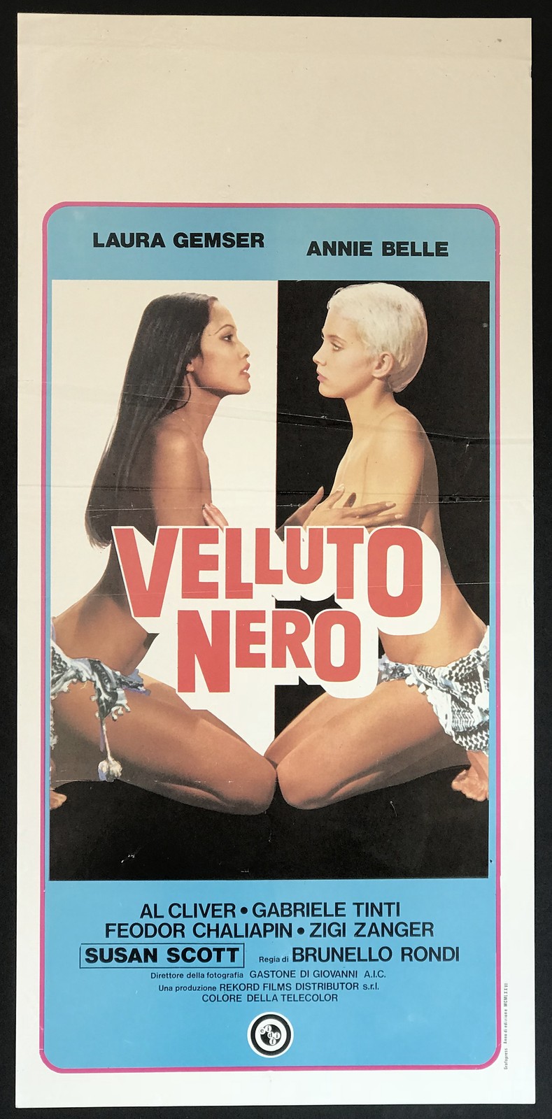 Locandina originale film Velluto nero (1976) - Regia di Brunello Rondi