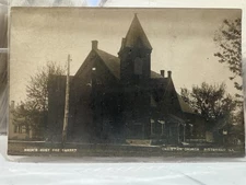 Christian Church Pittsfield Illinois RPPC Early 1900s Real Photo Postcard  8