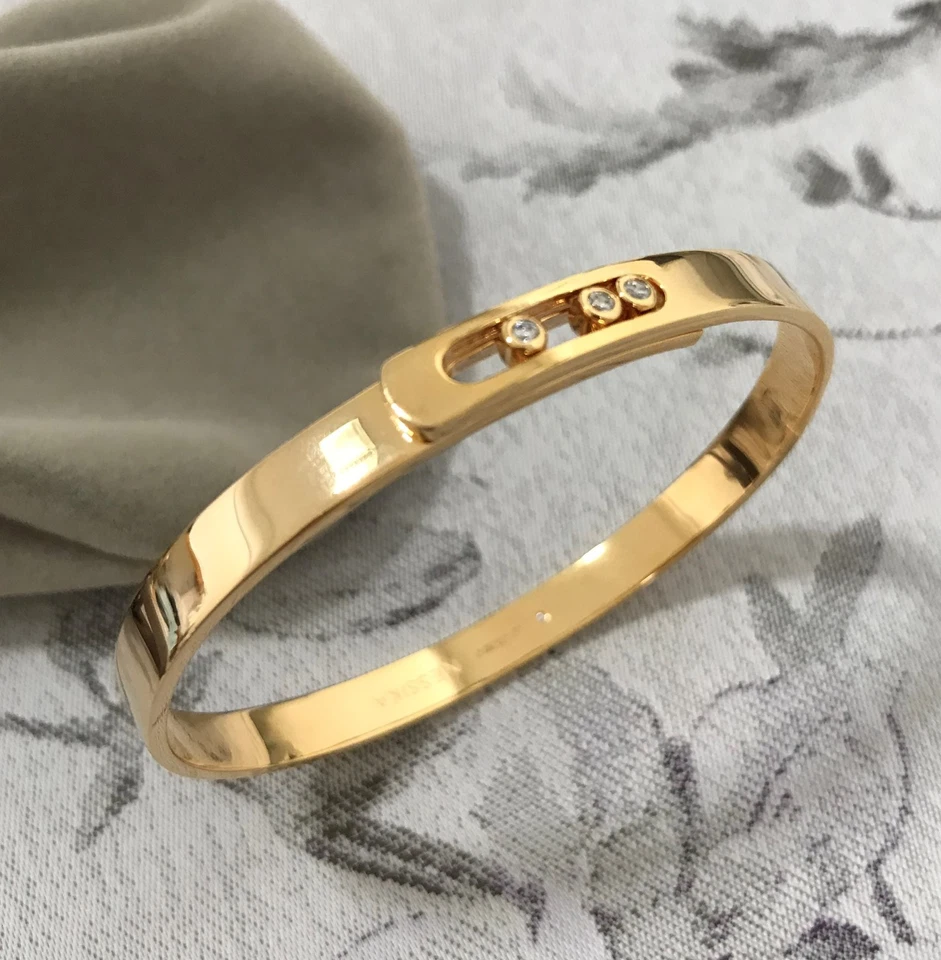 Auténtico❀Messika✧Brazalete Mover Oro Rosa 18K Brazalete Diamantes Oro Rosa 18K 750 Foto 3 de 4