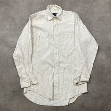 Wrangler Western Shirt Men's 15.5" Vintage Workwear Button Up, White
