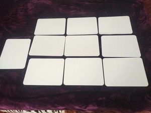 Dry Erase White Board Lot Of (10) Pre Owned Homeschool Elementary 9"X12"