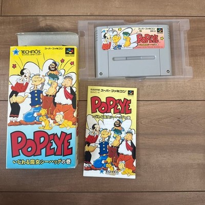Popeye Super Famicom SFC SNES W/Box Manual CIB Nintendo Japan
