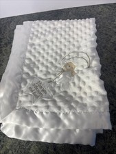 Baby Starters Minky Dot Blanket In White With Bear